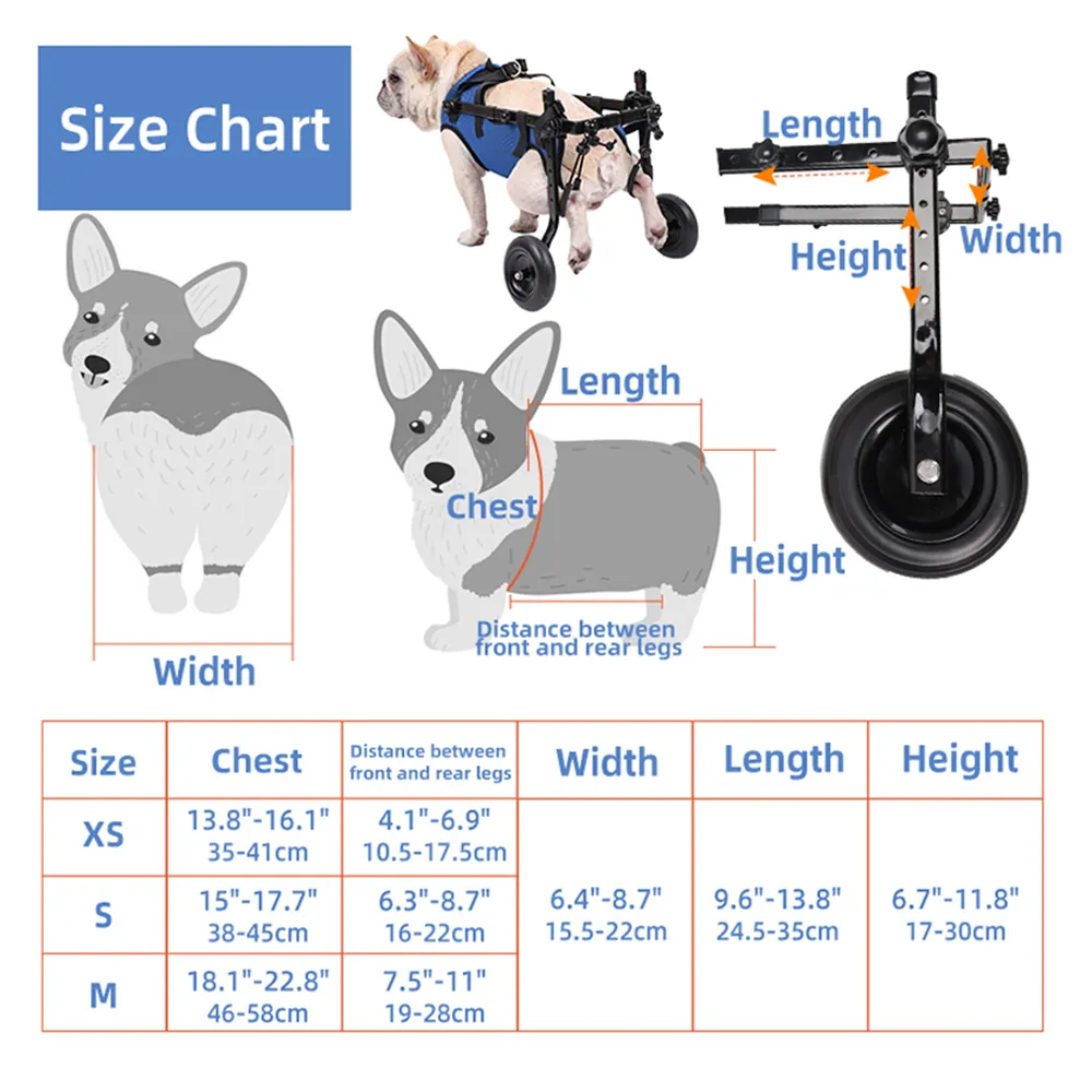 Dog Wheelchair Disability Dog Hind Legs Bracket Cat Dog...