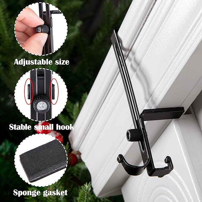 Heavy Duty 2-In-1 Garland and Stocking Hangers