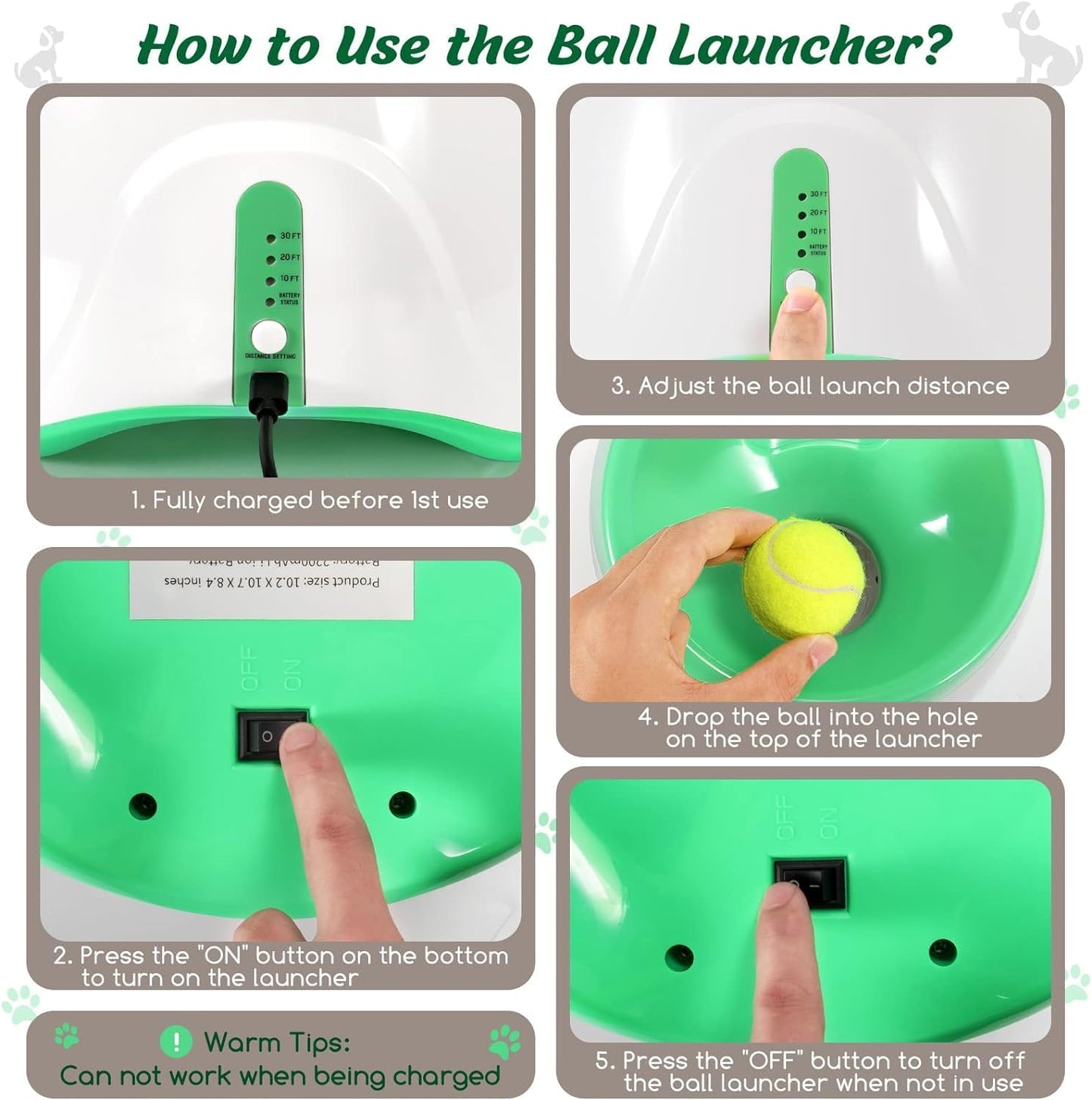 Automatic Dog Ball Thrower with 3 Distance Settings