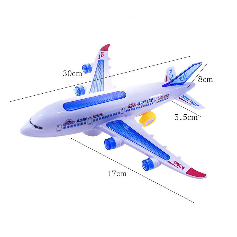 Electric Airplane Toy with Music and Light Effects