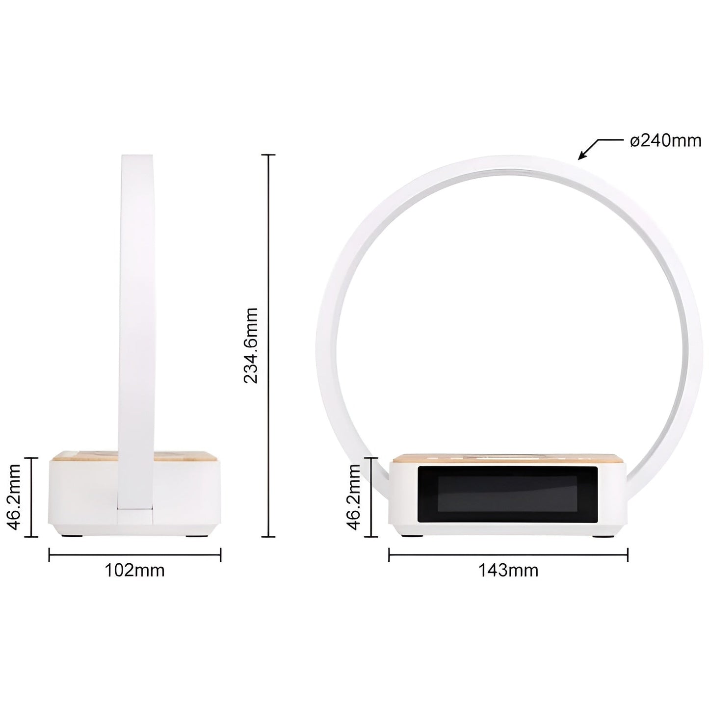 3-in-1 Table Lamp – Wireless Charging, Alarm Clock &...