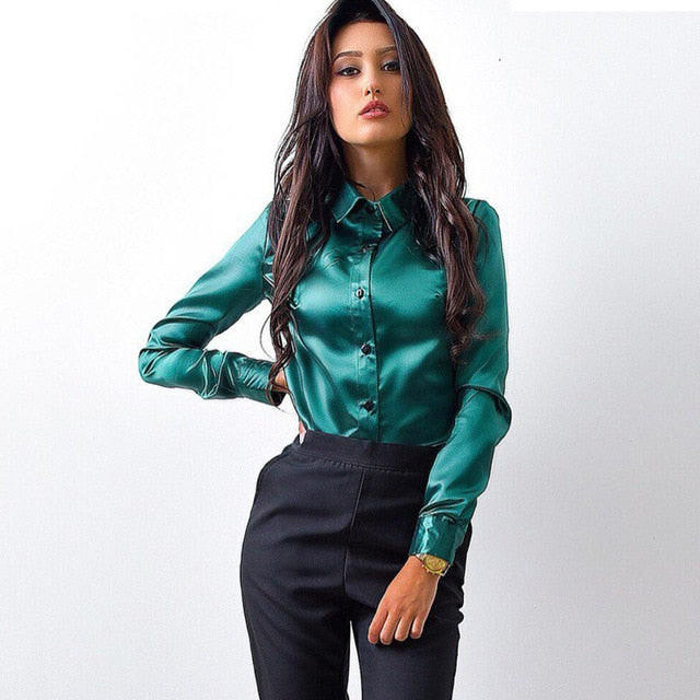 Plain Shirt with Elegant Collar
