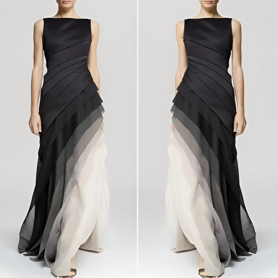 Elegant Layered Ombre Dress