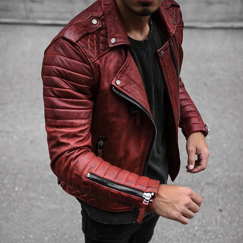 , Durable and Stylish Men's Leather Jacket