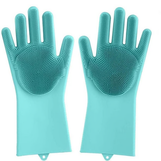 Magic Silicone Dishwashing Gloves - Reusable Cleaning...