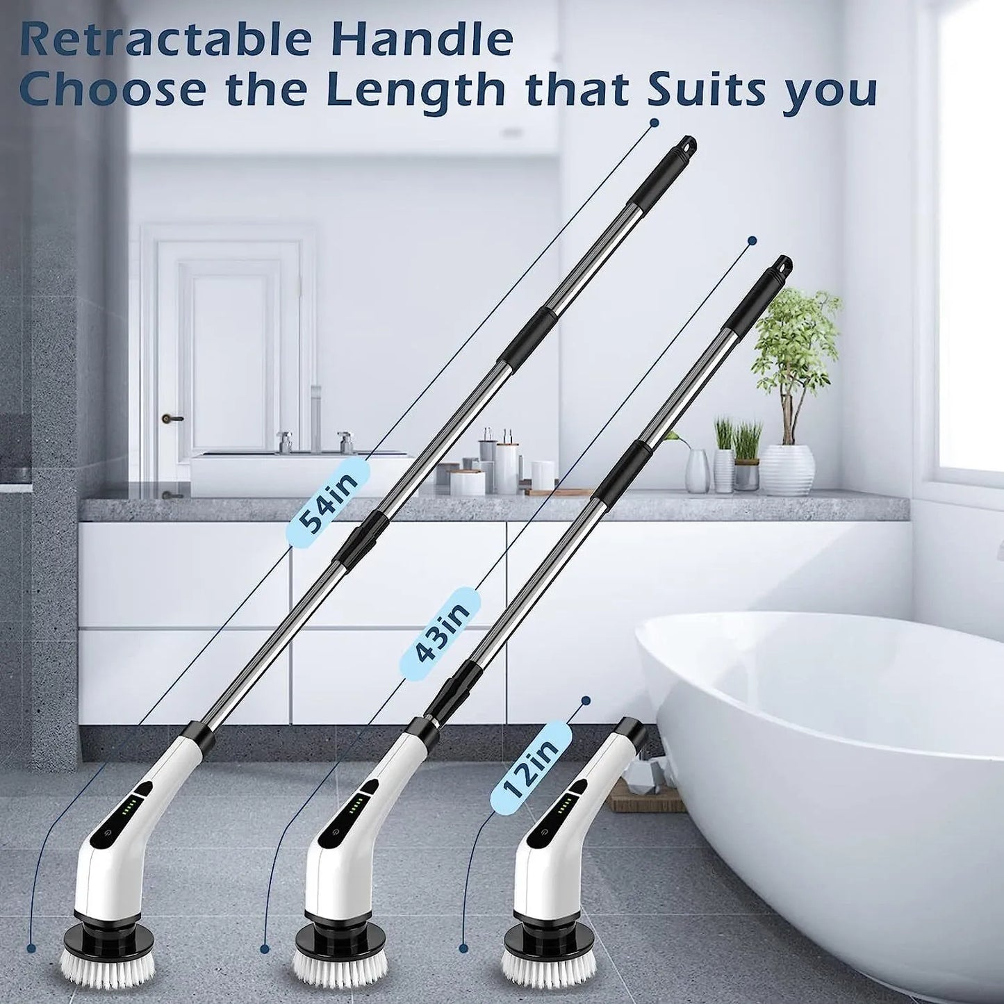 Electric Spin Power Scrubber Cordless Cleaning Brush...