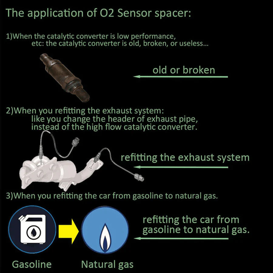 Car Oxygen O2 Sensor Adapter CEL Fix Check Engine Light...