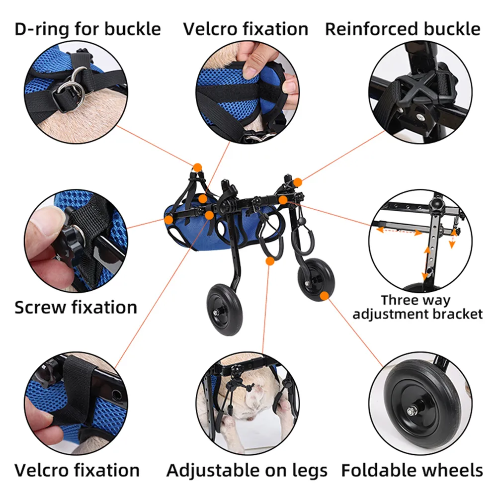 Dog Wheelchair Disability Dog Hind Legs Bracket Cat Dog...