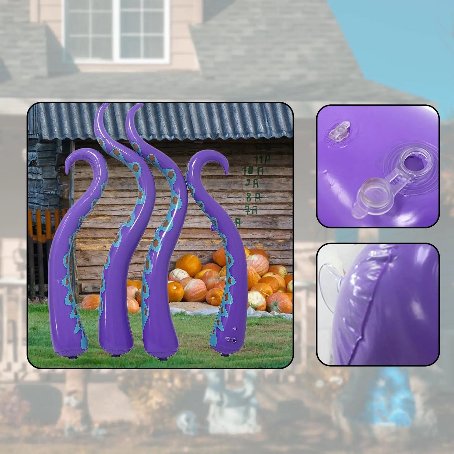 Giant Inflatable Octopus Tentacles Scary Halloween...