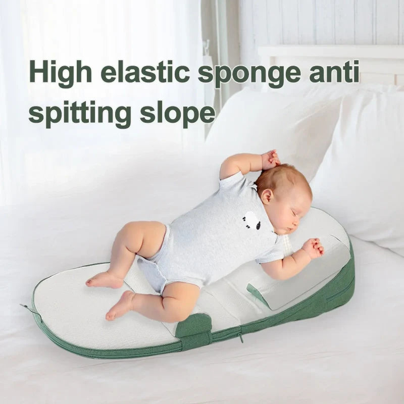 Baby Wedge Side Sleeping Pillow Bed Reflux Anti Roll...