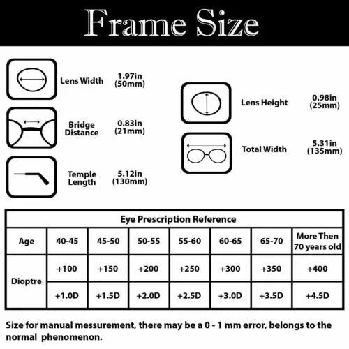 Folding Reading Glasses - Portable with Case