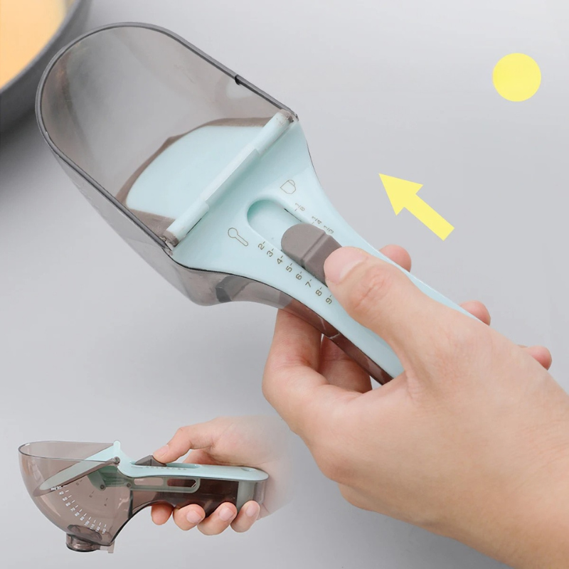 Adjustable Measuring Cup and Measuring Spoon