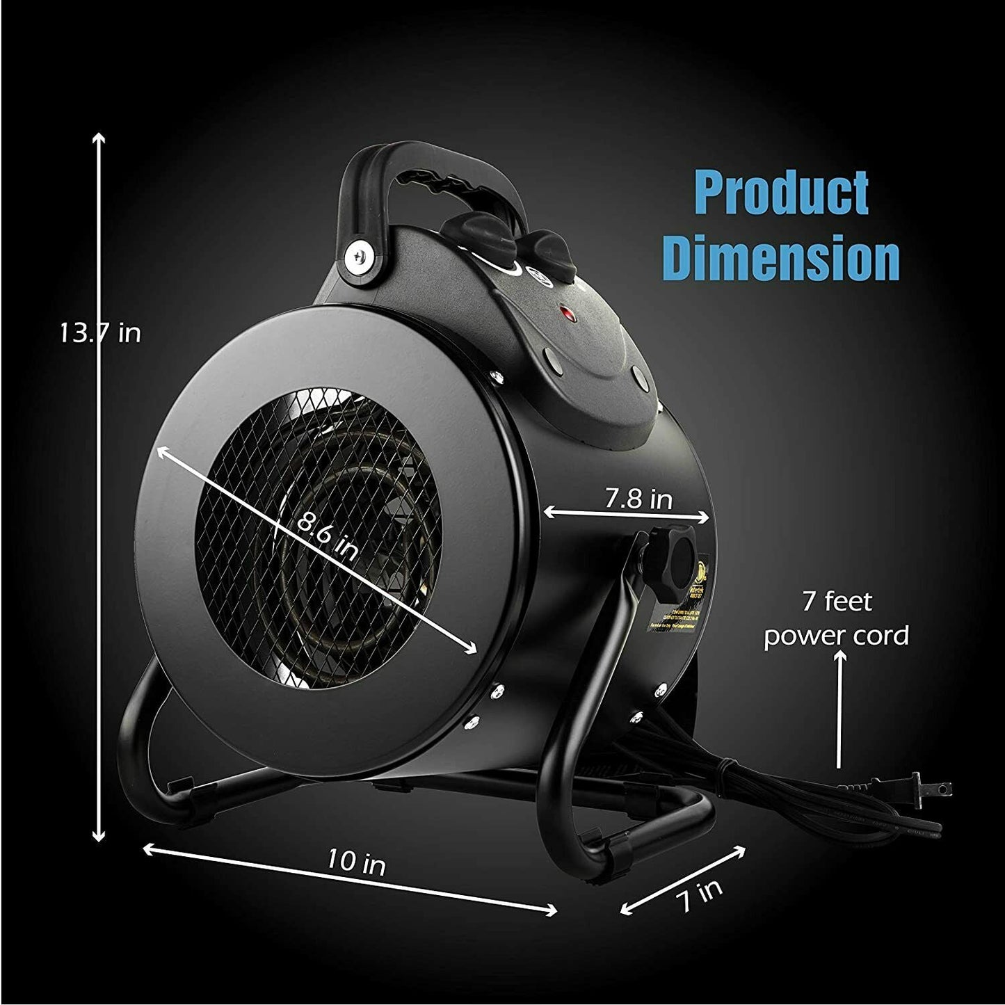 Electric Heater Fan for Greenhouse Grow Tent Workplace...