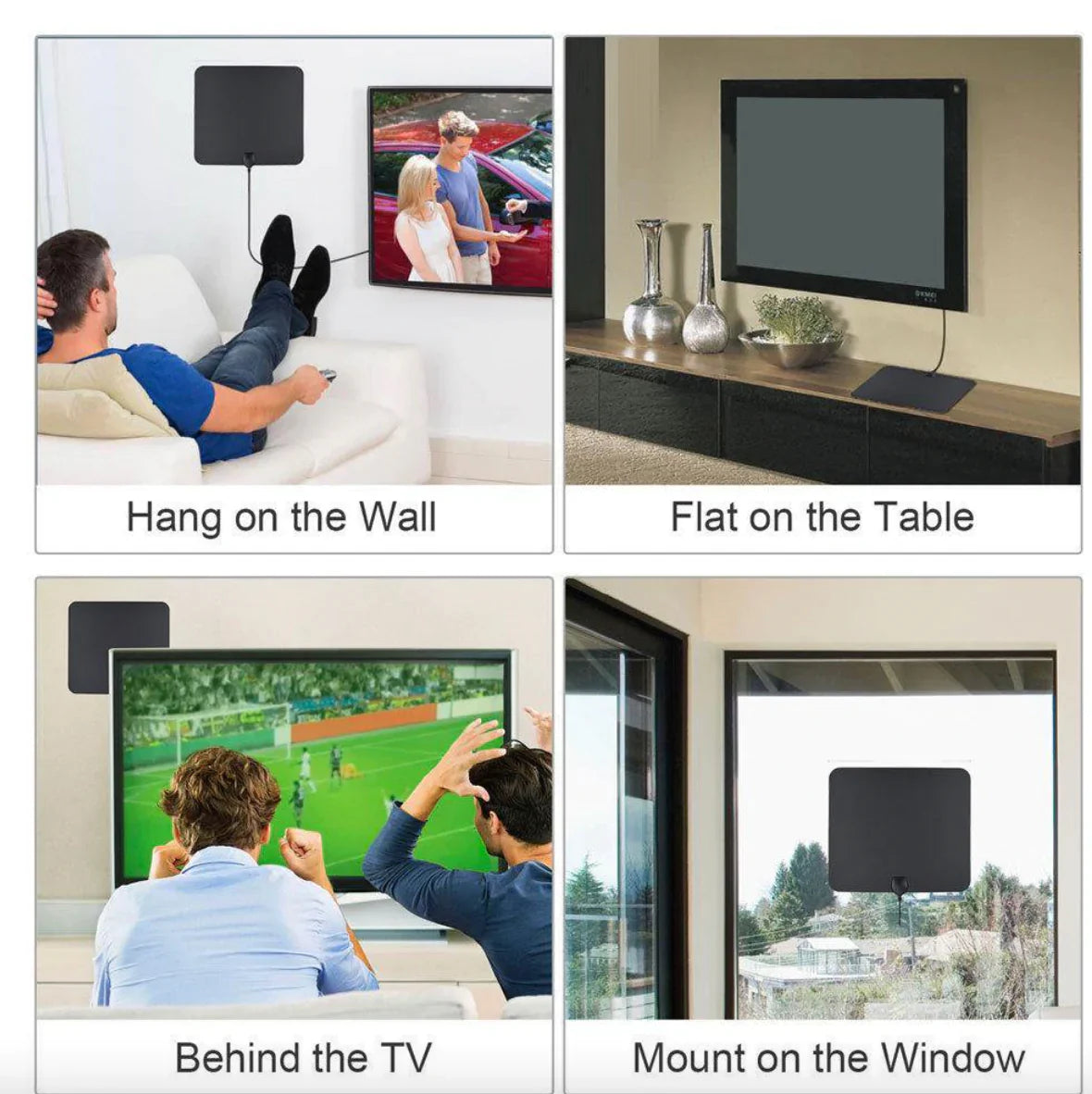 300 Miles Indoor Digital Amplified HDTV Antenna W/...