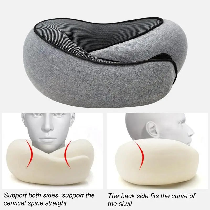 Ergonomic Travel Neck Pillow – Memory Foam Support for...