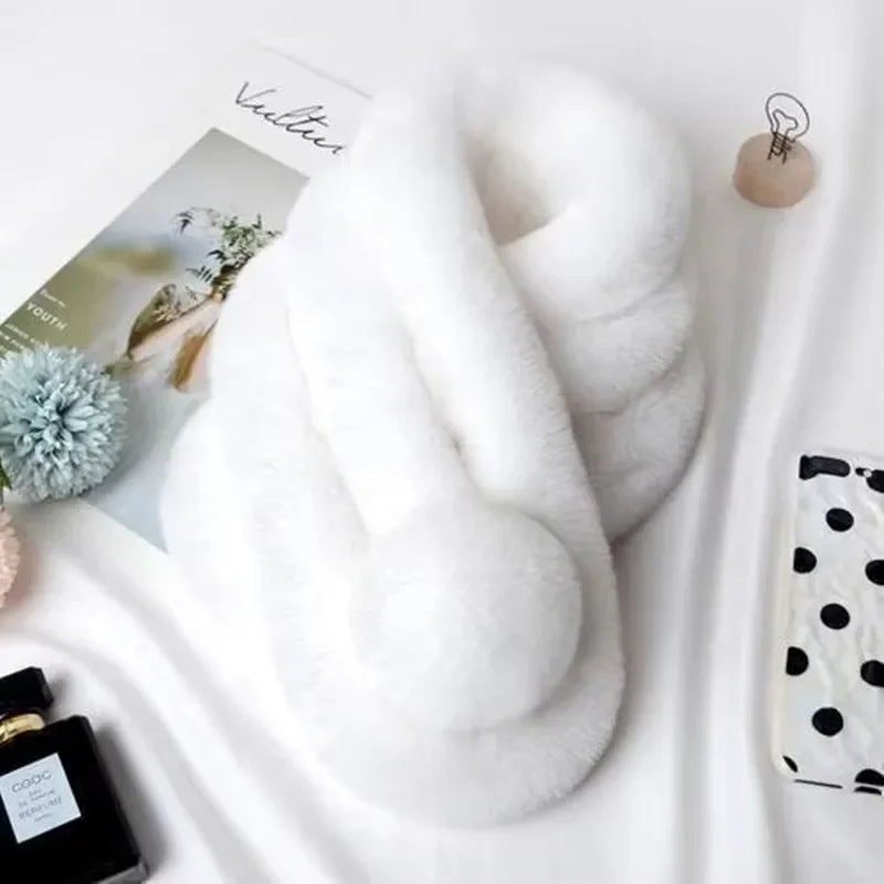 Plush Faux Fur Winter Scarf