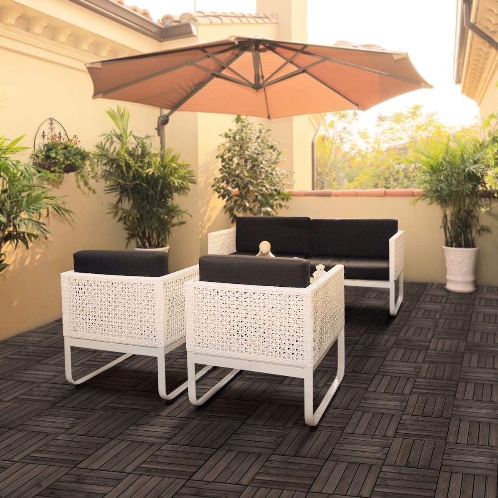 Interlocking Outdoor Patio Wood Flooring Deck Tiles