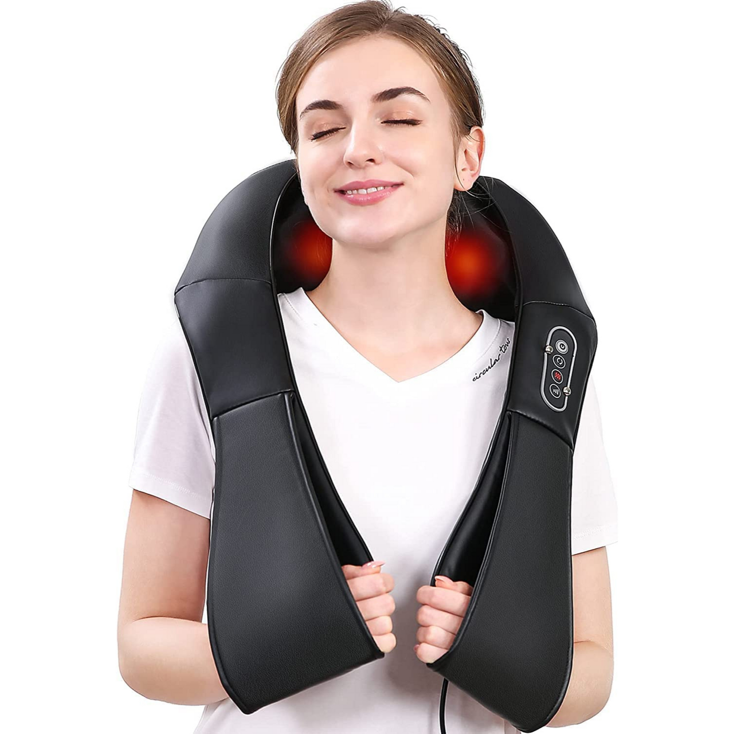 Heated Shiatsu Neck and Shoulder Deep Tissue Pressure...