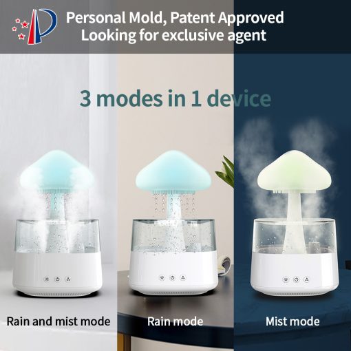 2-in-1 Desk Light Humidifier Rain Cloud Aromatherapy...