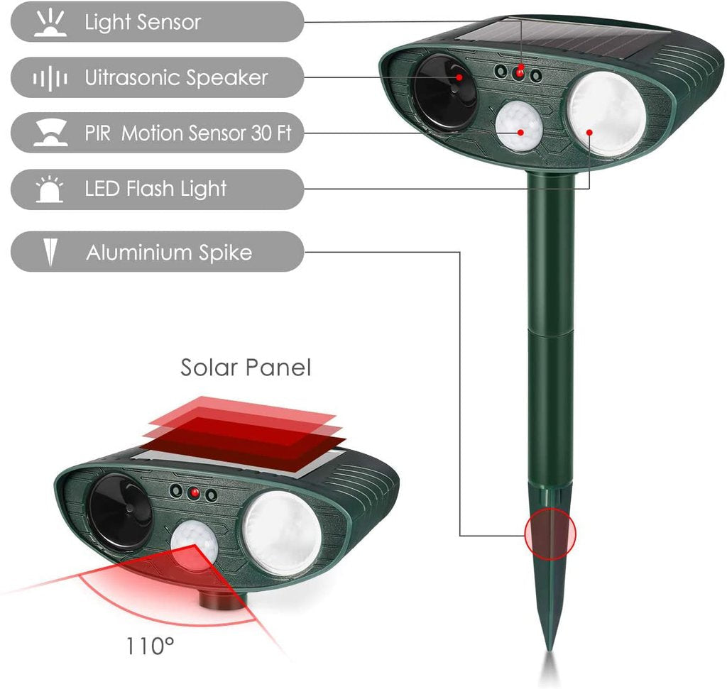 Dog Outdoor Solar Ultrasonic Repeller - Get Rid of Dogs...