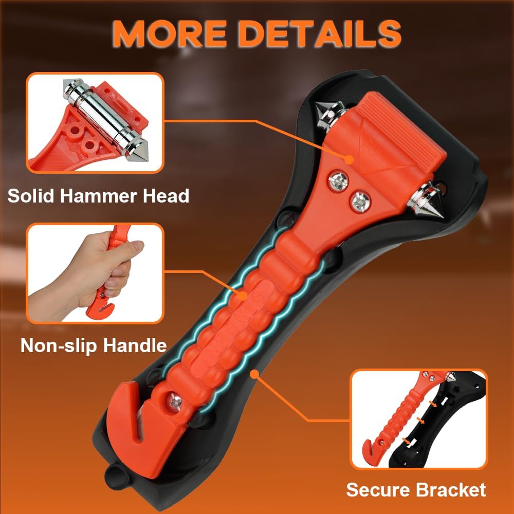 Car Safety Hammer Set of 2 Emergency Escape Tool Auto...