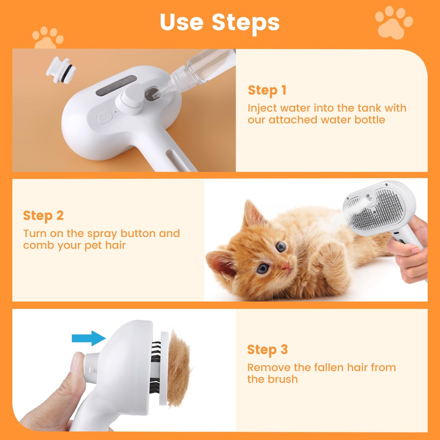 Cat and Dog Steam Brush