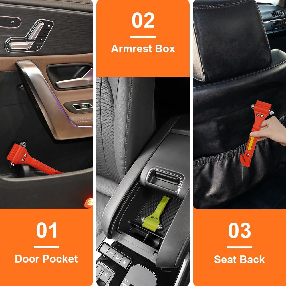 Car Safety Hammer Set of 2 Emergency Escape Tool Auto...
