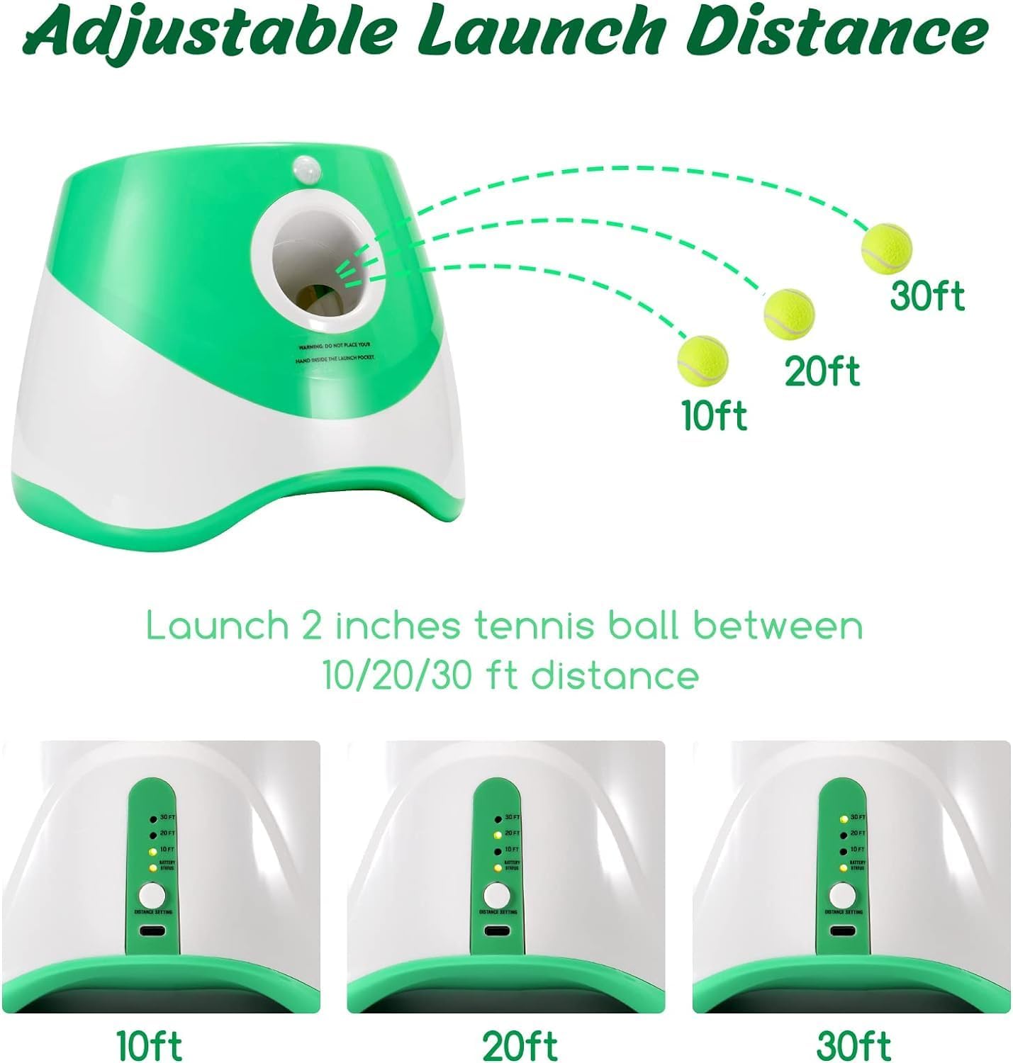 Automatic Dog Ball Thrower with 3 Distance Settings
