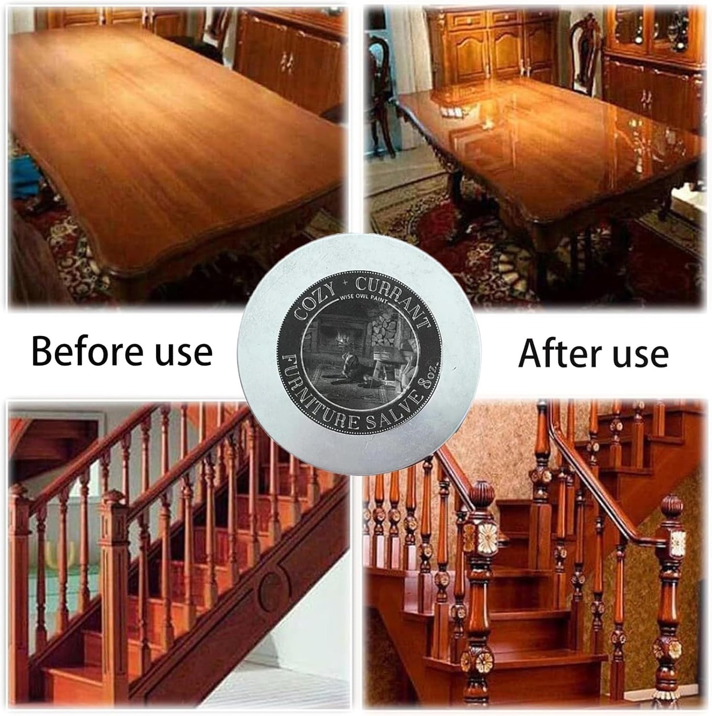 Furniture Salve and Brush for Leather and Wood