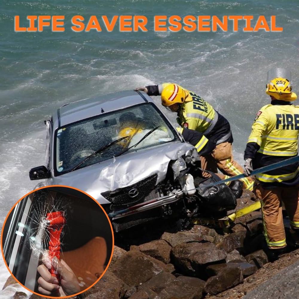 Car Safety Hammer Set of 2 Emergency Escape Tool Auto...