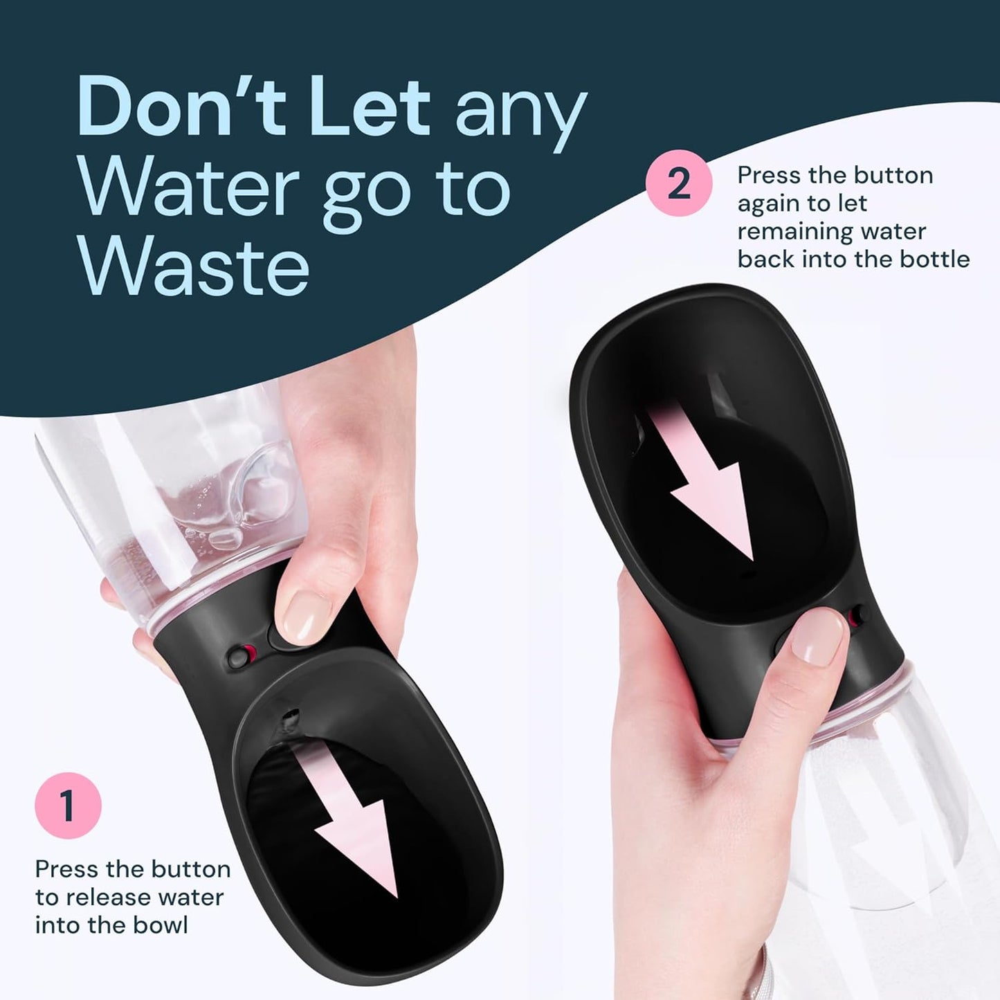19 Oz Portable Water Bottle for Dogs