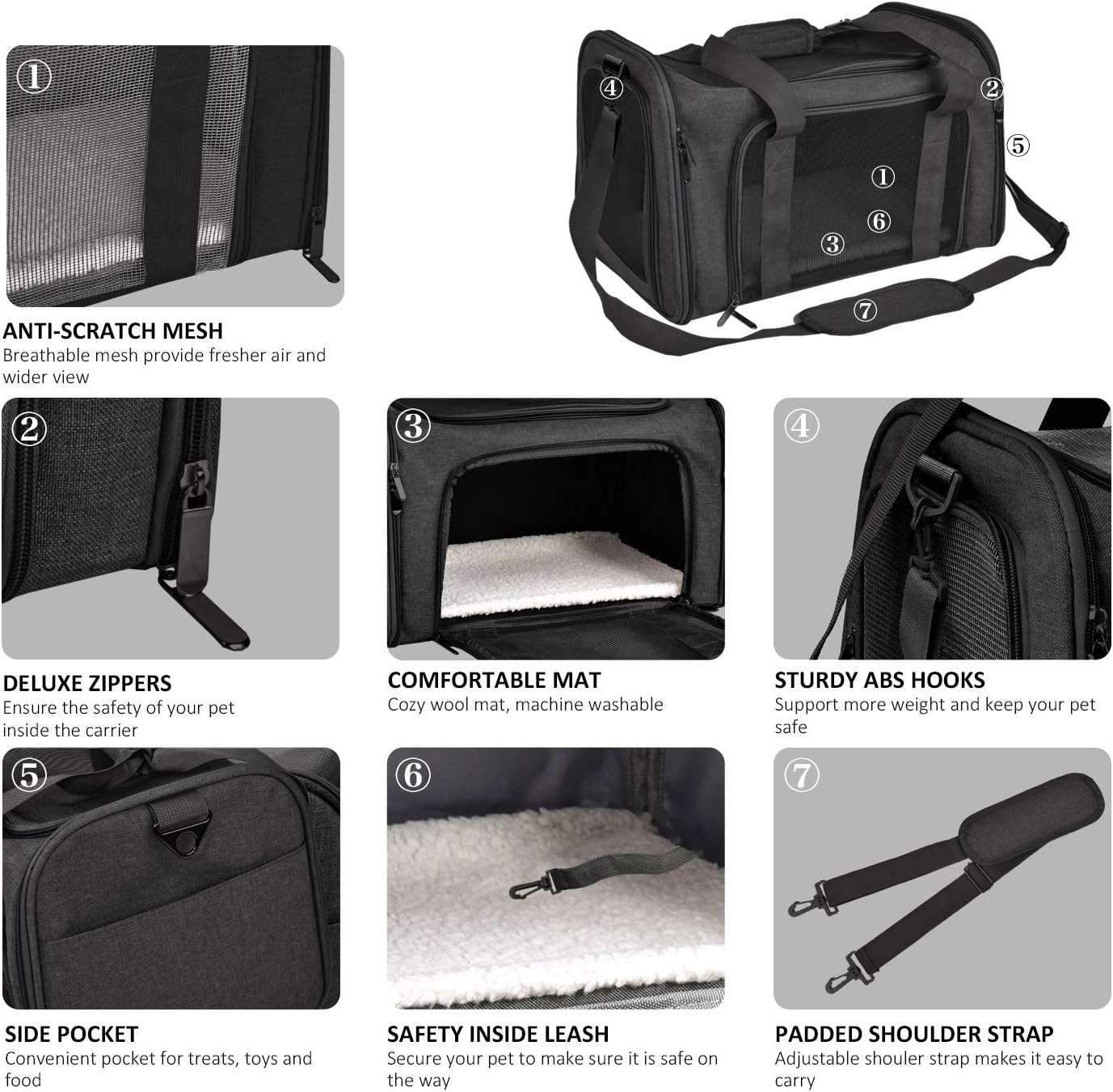 Dog Bag Carrier for Small Medium Cats Dogs Puppies up...