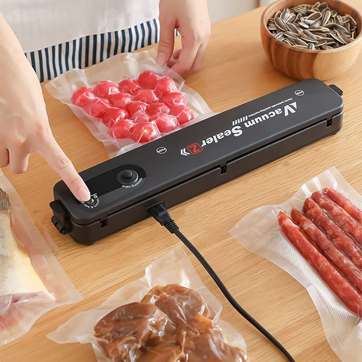 Electric Home Kitchen Food Saver Vacuum Bag Sealer...