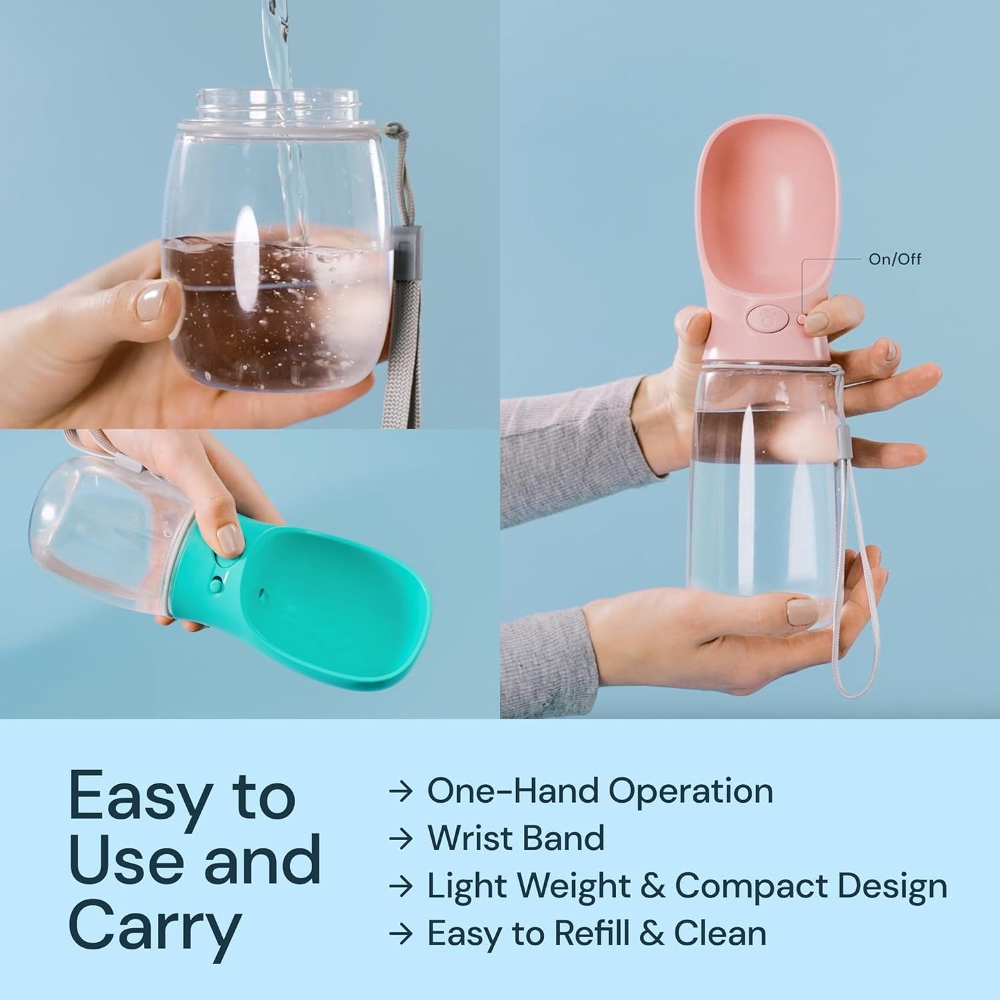 19 Oz Portable Water Bottle for Dogs