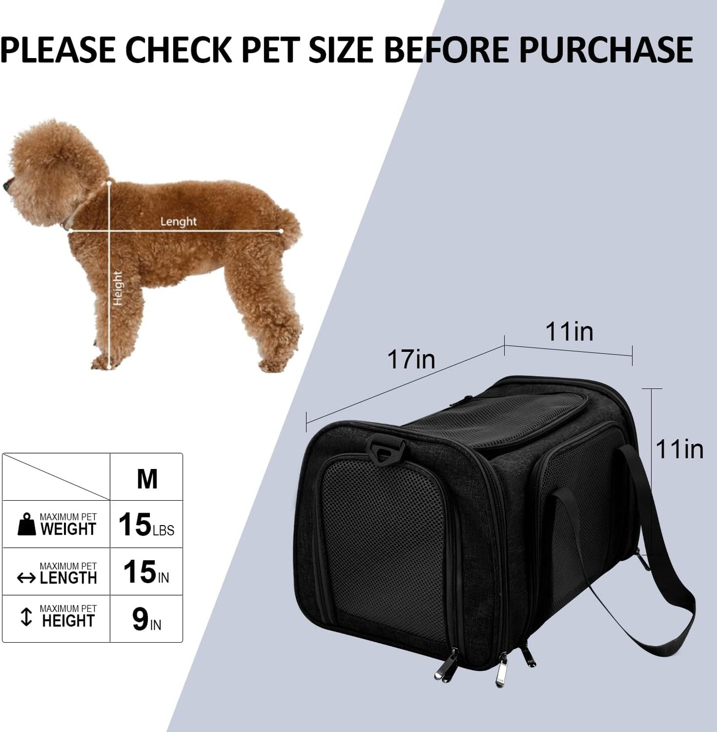 Dog Bag Carrier for Small Medium Cats Dogs Puppies up...