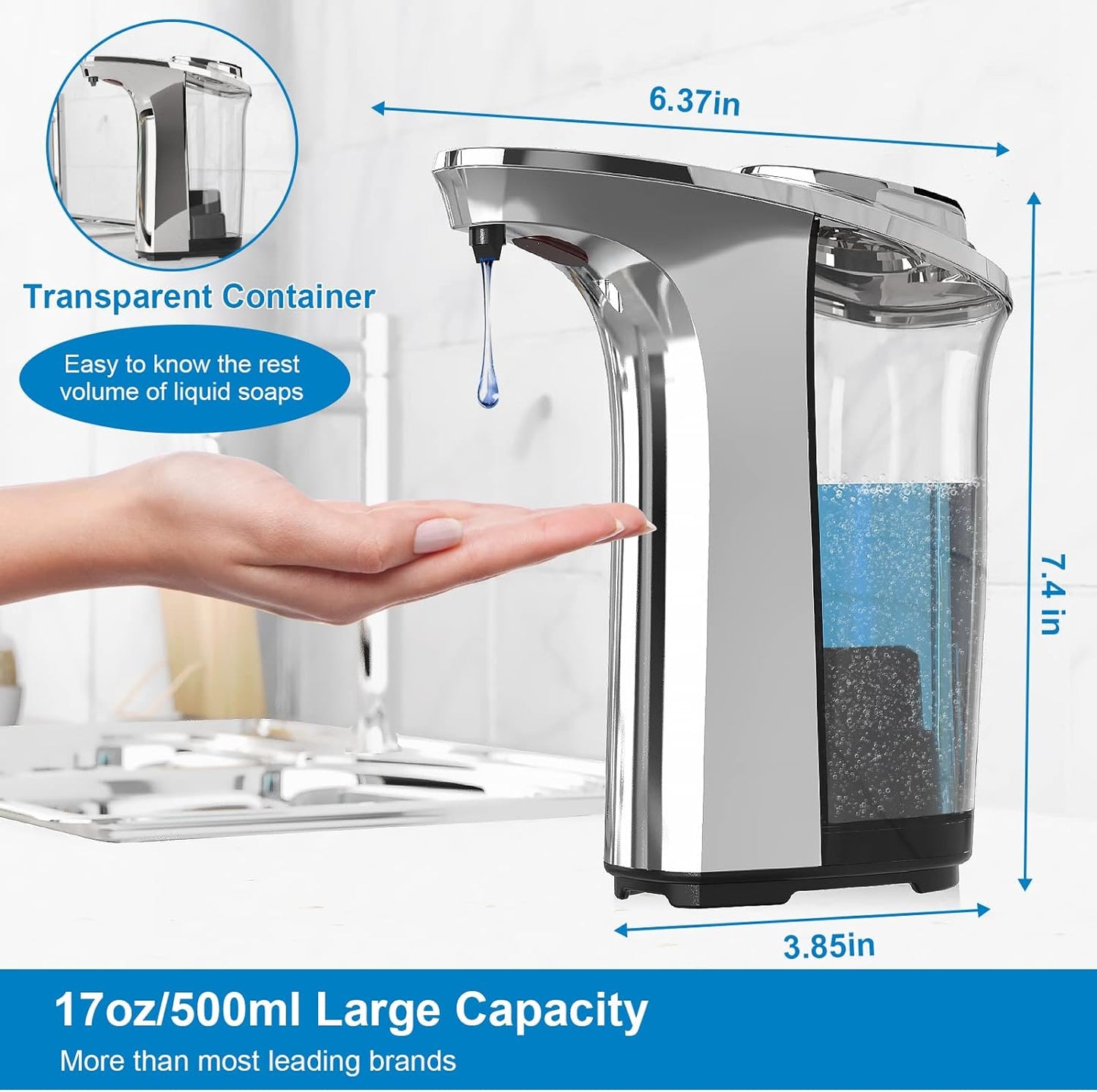 Automatic Touchless Dish Soap Dispenser for Kitchen and...