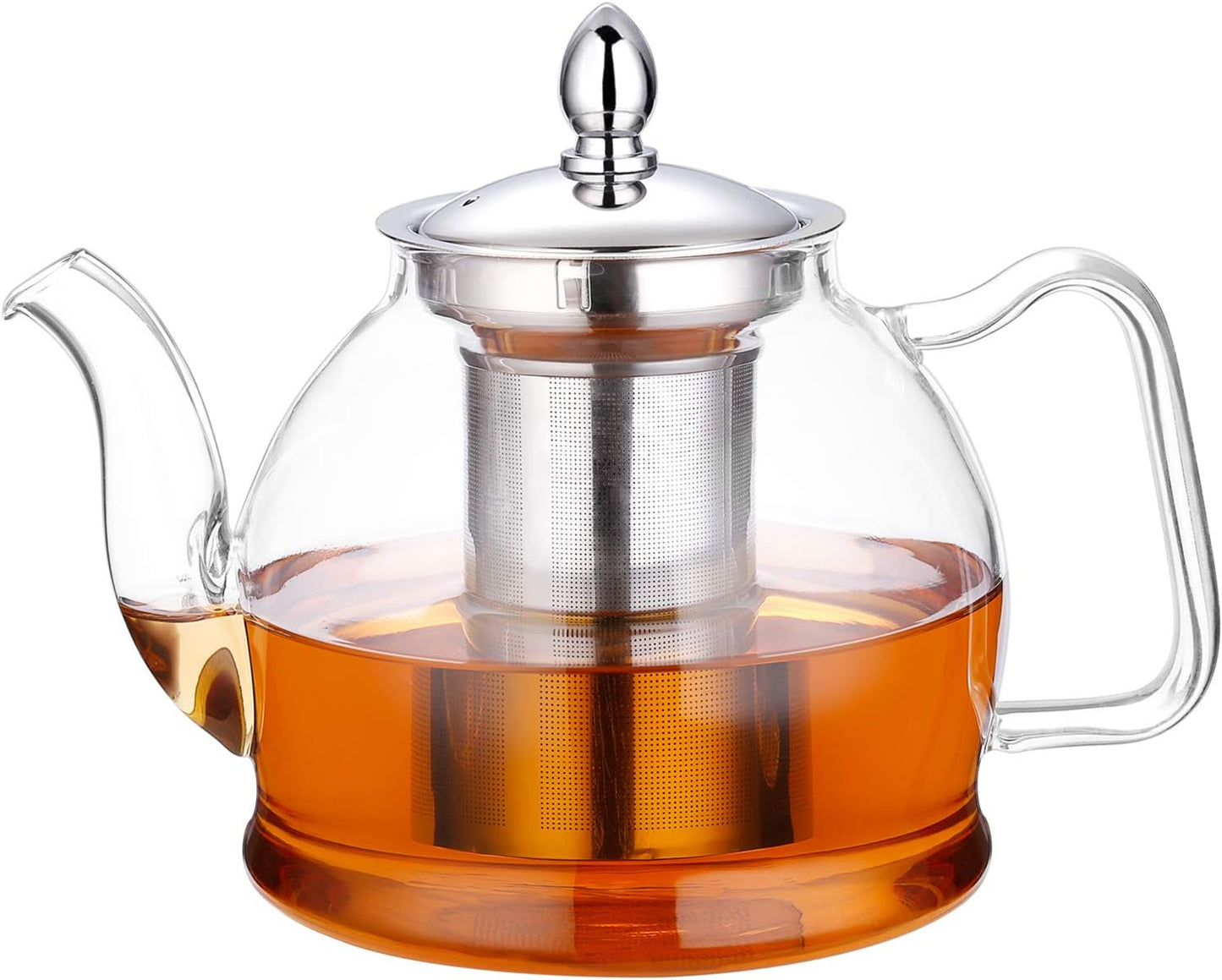 Blooming and Loose Leaf 1000ml Glass Teapot with...