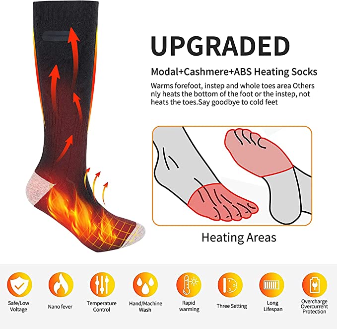 2 Pairs of Unisex Heated Socks