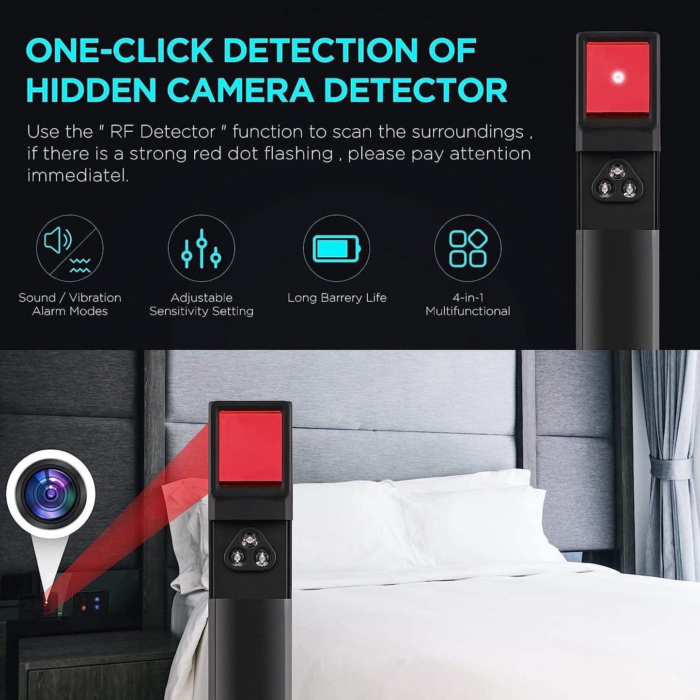 Hidden Camera Detector (Military Grade, with Built-in...