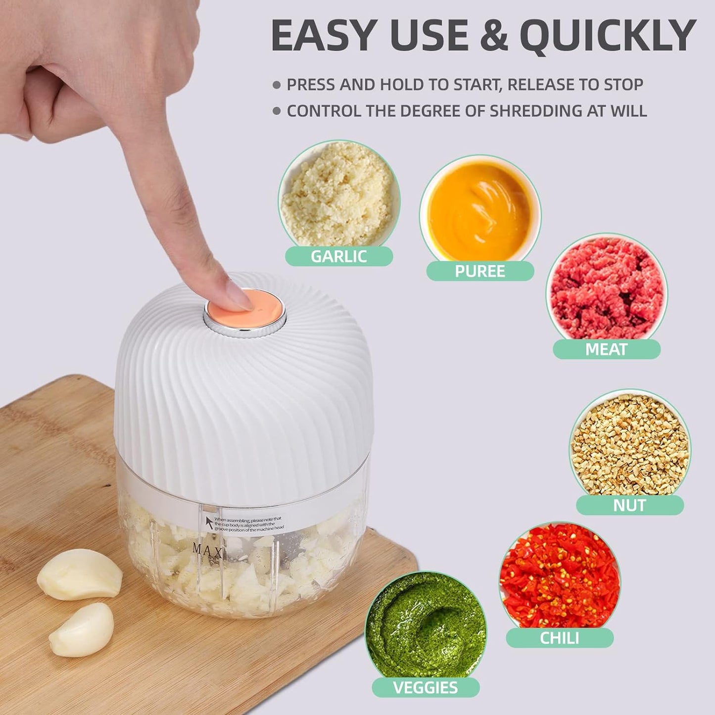 Electric Garlic Onion Chili Chopper