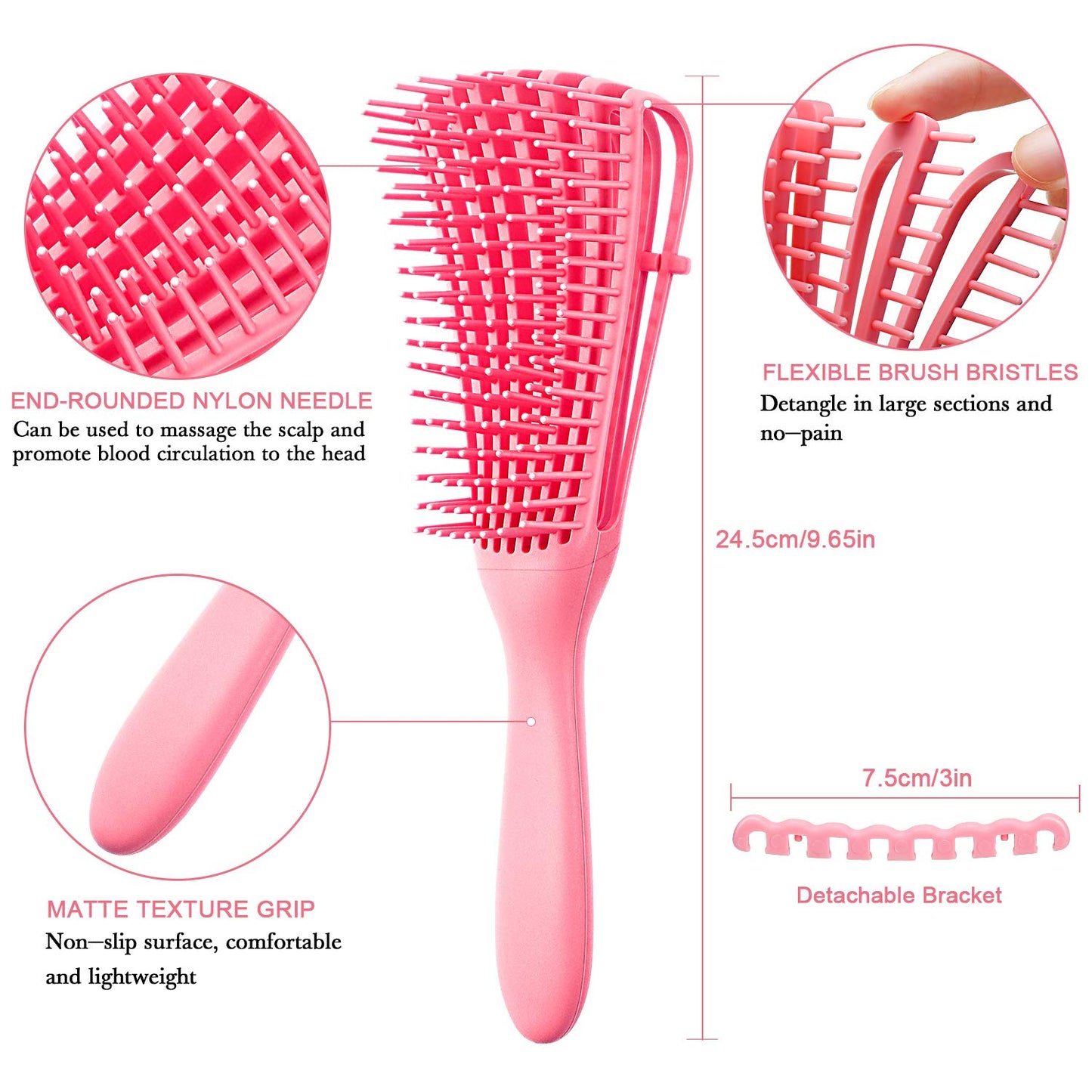 Detangling Brush for Afro America African Hair Textured...