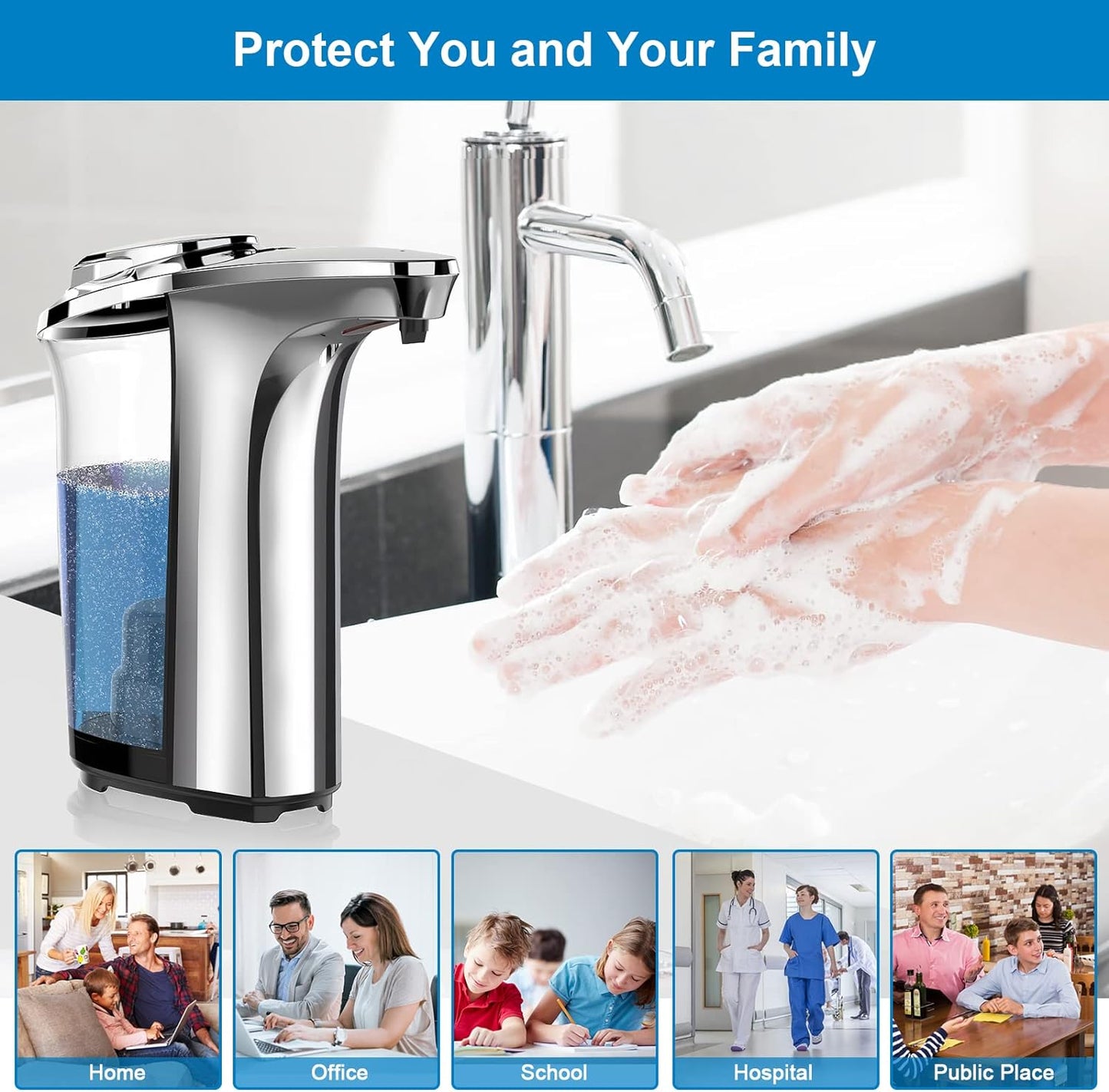 Automatic Touchless Dish Soap Dispenser for Kitchen and...