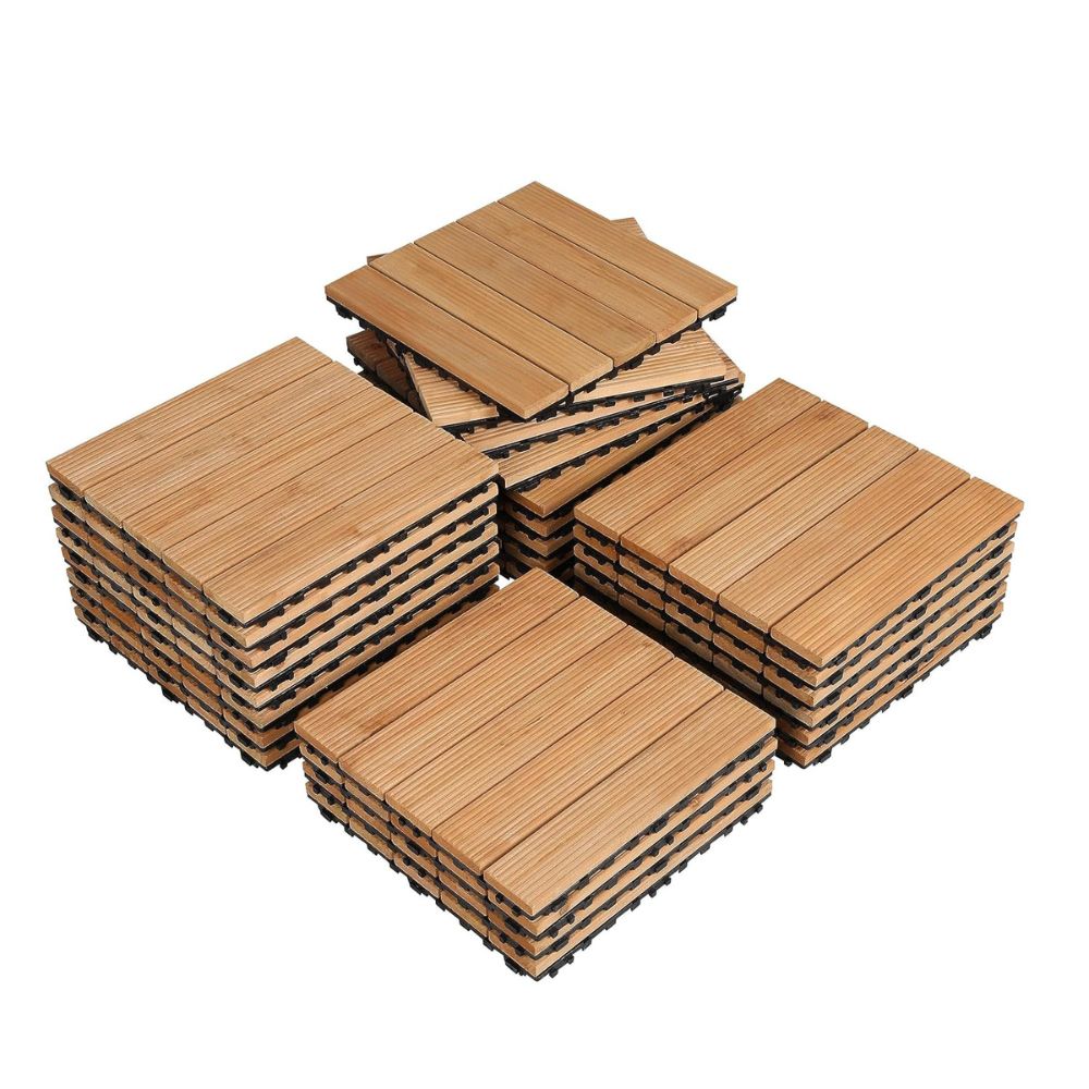 Interlocking Outdoor Patio Wood Flooring Deck Tiles
