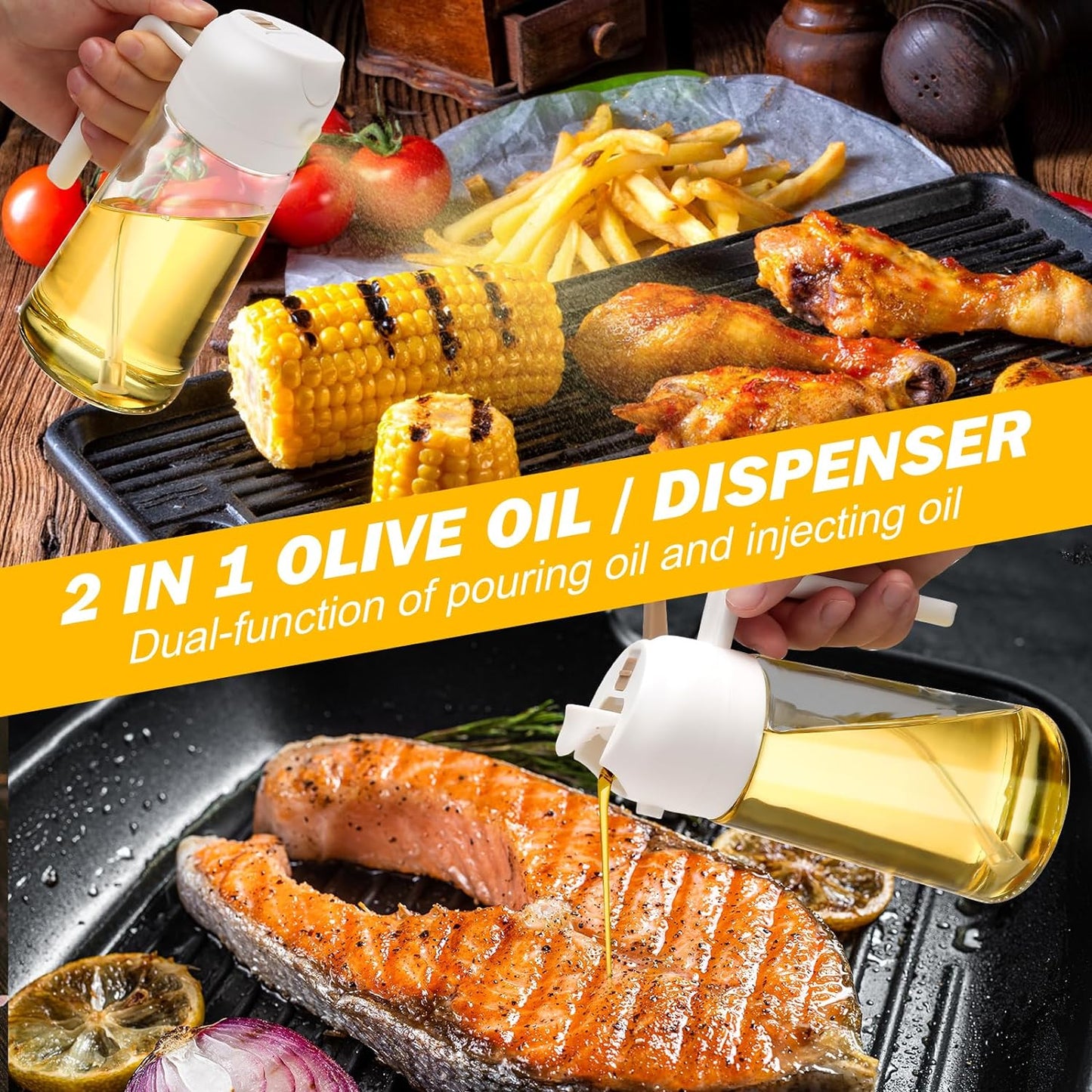 Oil Dispenser and Sprayer Bottle
