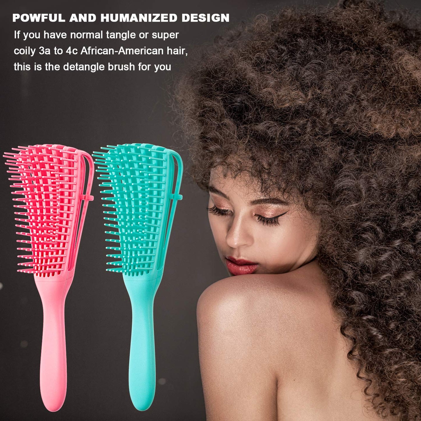 Detangling Brush for Afro America African Hair Textured...