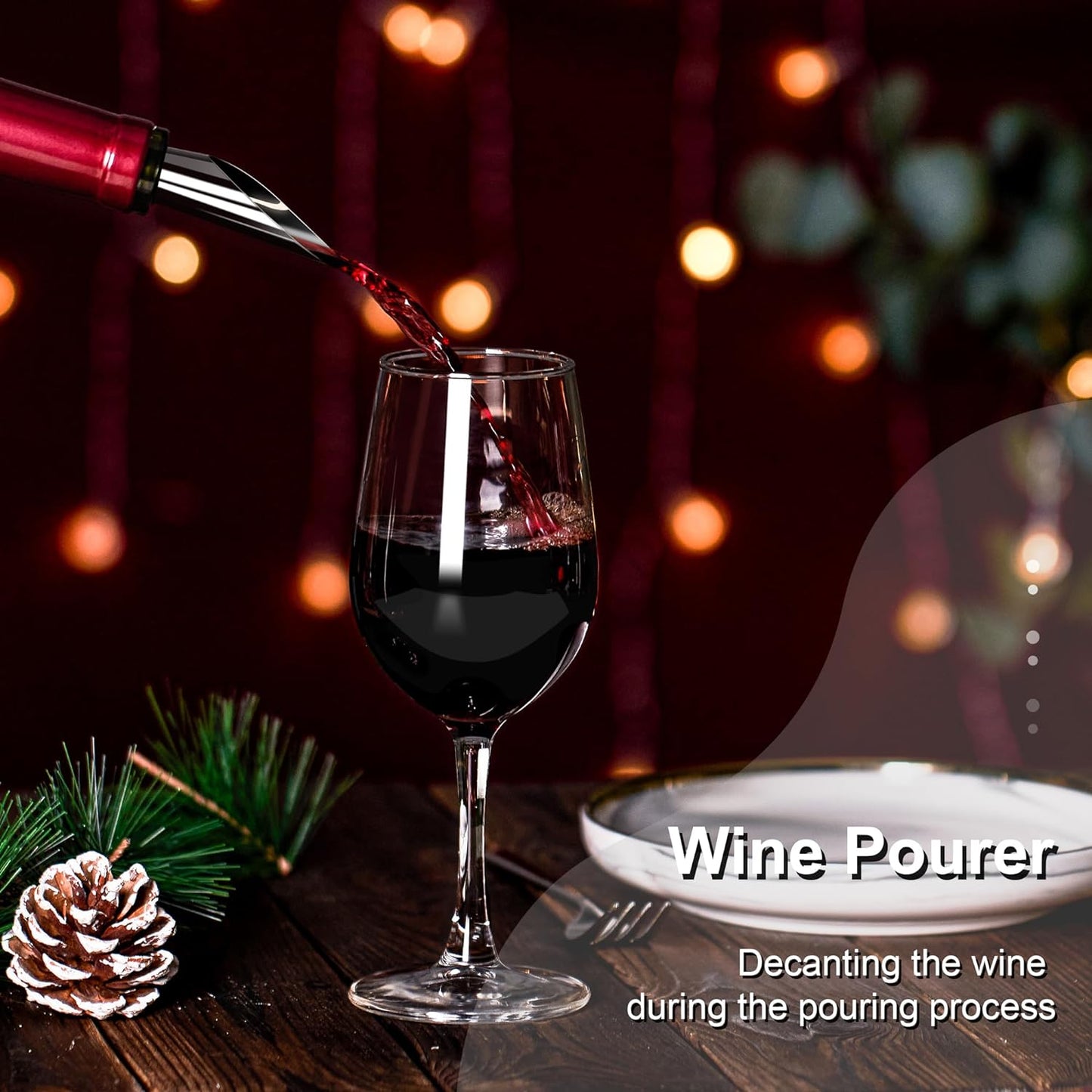 Electric Wine Bottle Opener Set with Vacuum Preserver...