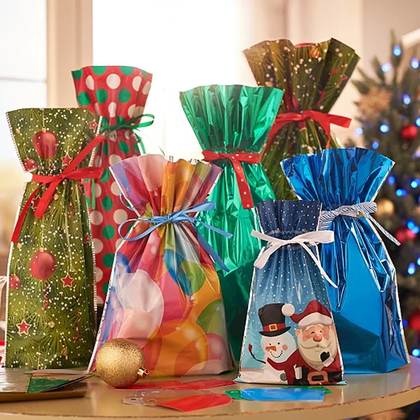 Drawstring Christmas Gift Bags