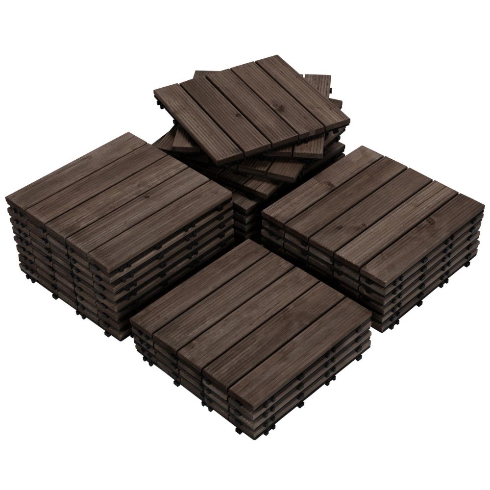 Interlocking Outdoor Patio Wood Flooring Deck Tiles