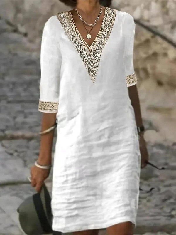 Elegant Half-sleeve Dress