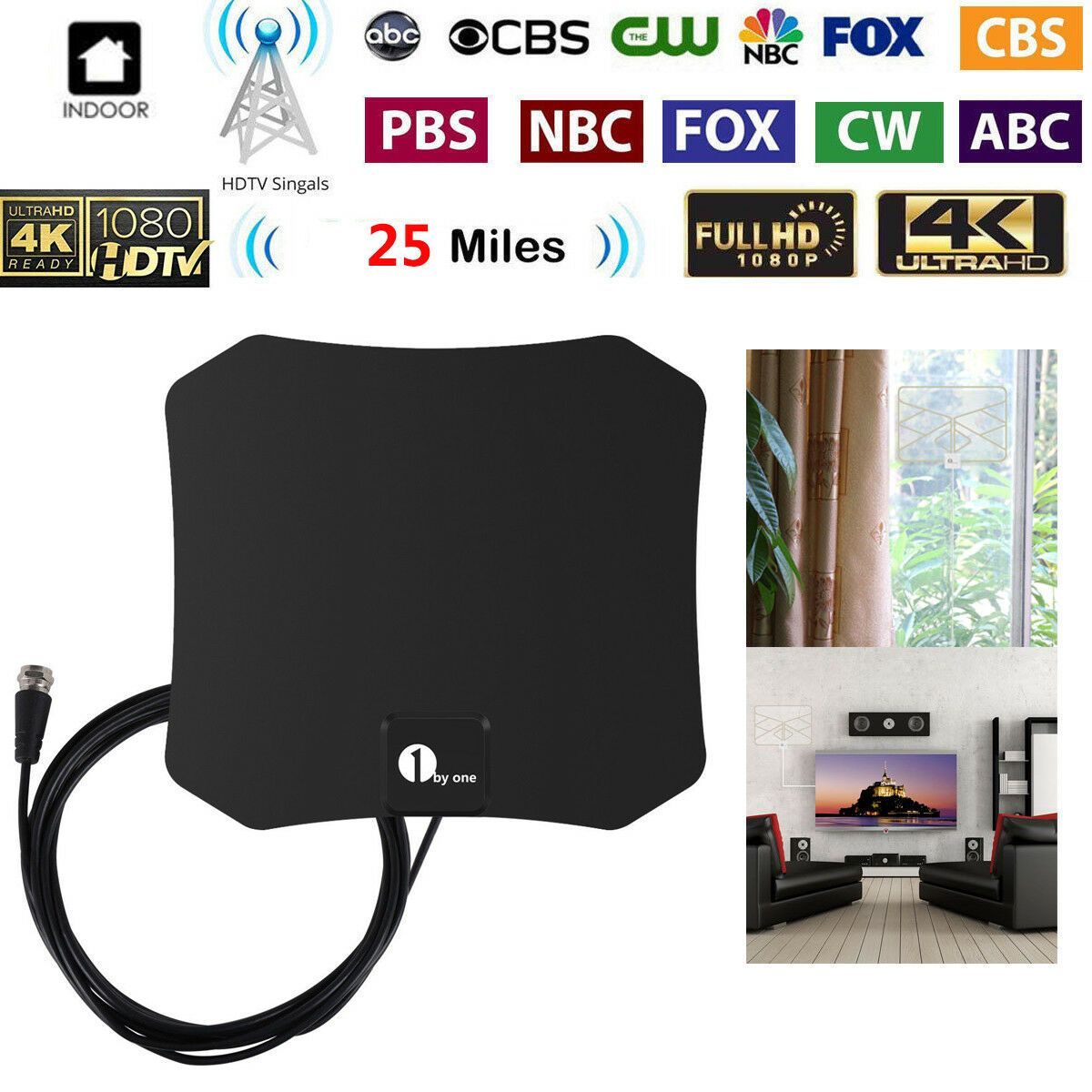 Indoor HDTV Satellite Antenna – Clear and Powerful...